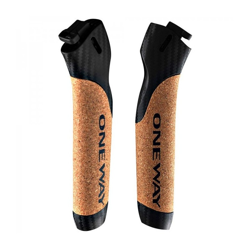 One way Carbon Round Cork Skistokke Greep